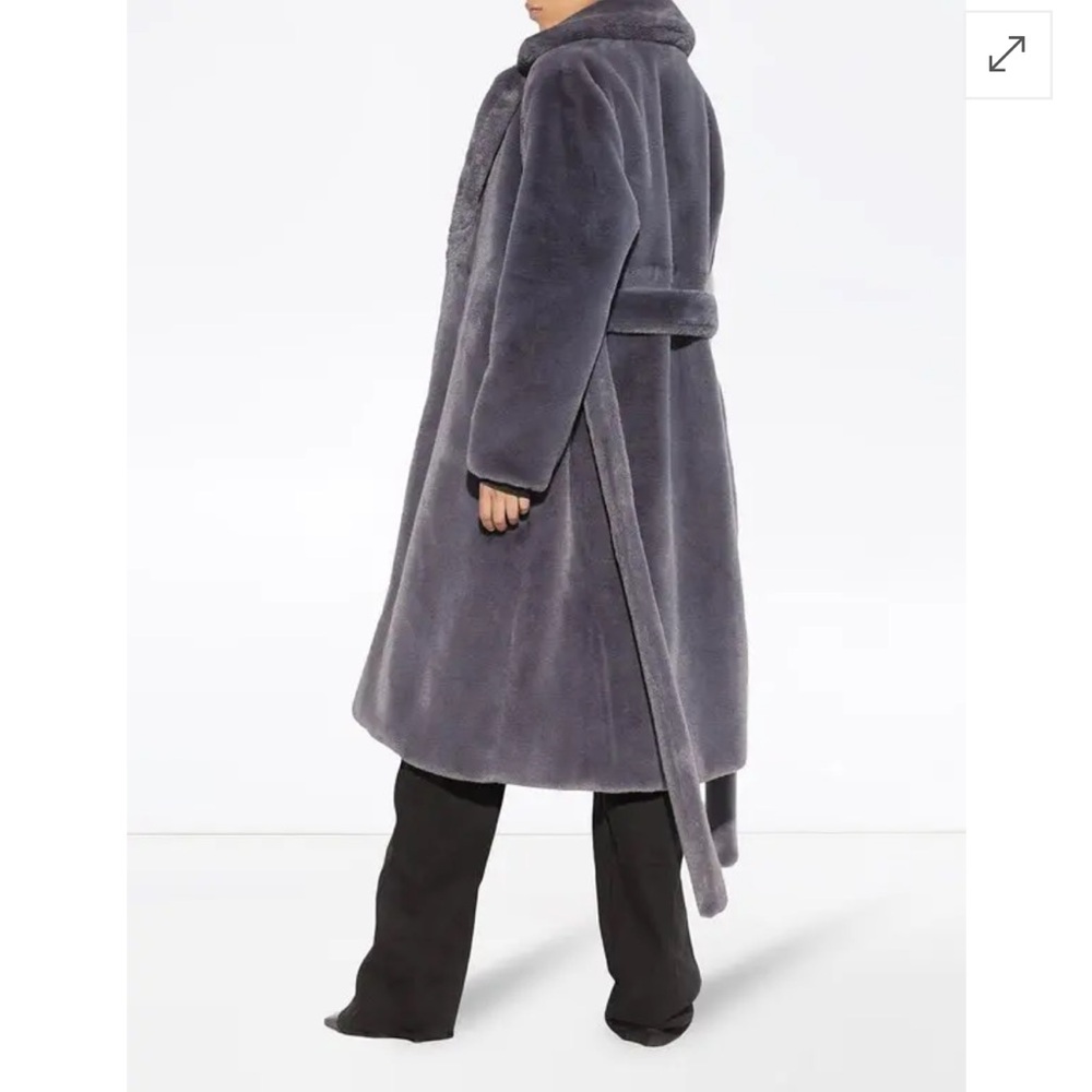 Apparis Faux Fur Grey Mona Coat size Small - Picture 16 of 16